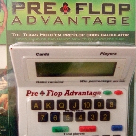 texas hold em pre-flop odds calculator. New in package. - Picture 4 of 4